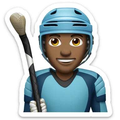 Field hockey goalkeeper with legaurds sticker