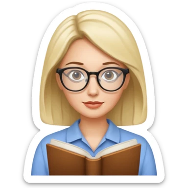 Reading Glasses Lady sticker