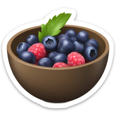Açai bowl with blue berries  sticker