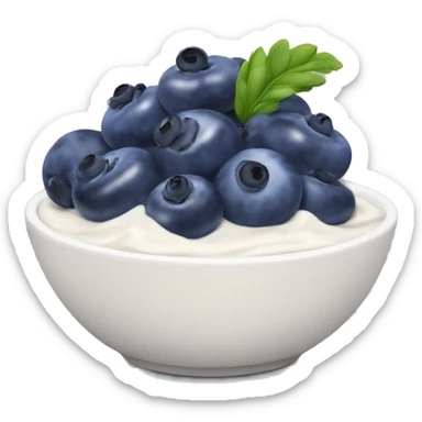Yoghurt bowl with blueberries sticker