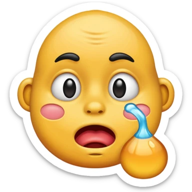 Drooling idiot sticker