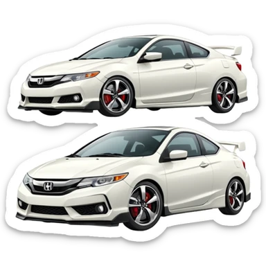 8th gen white honda si w sticker