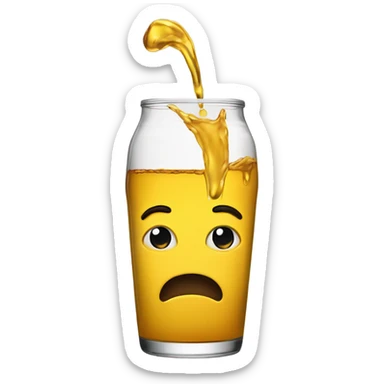 Pouring out a 40oz sticker