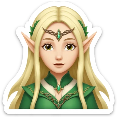 woman with pointed elf ears sticker