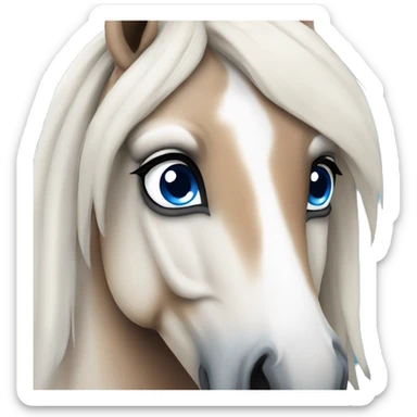 Noriker horse with blue eyes sticker