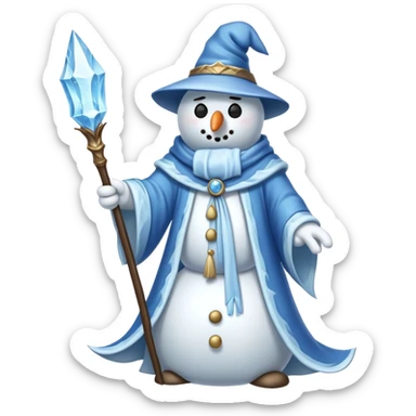 Frost wizard snowman  sticker