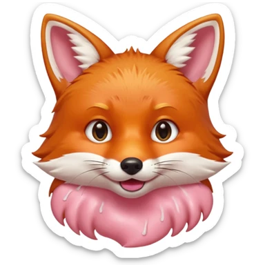 The Fox and The Chewing Gum Light Pink sticker
