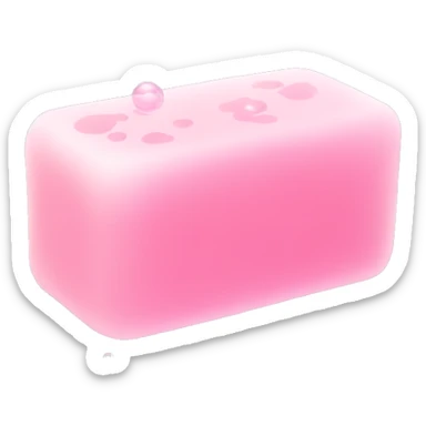 Soft Pink soap bar and bubbles sticker