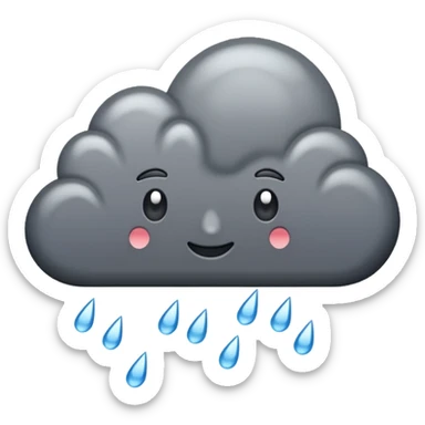 Rain cloud that sprinkles ferry boats sticker