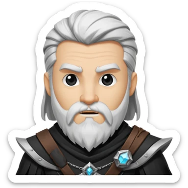 Enano dnd estilo blanco y negro dibujo sticker