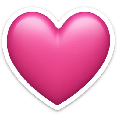 cerise pink heart sticker