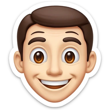 goofy smiling sticker