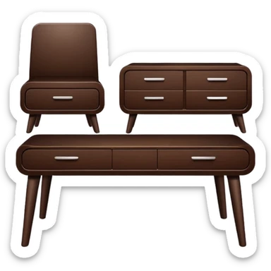 fancy modern wooden furniture set sticker