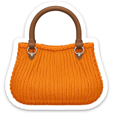 orange Knitted Bag sticker