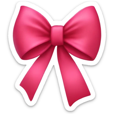 Red and pink bow  sticker