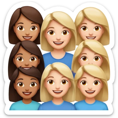 20 woman’s faces sticker