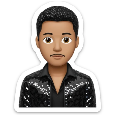 Joe, R&B Singer with black sequin outfit sticker