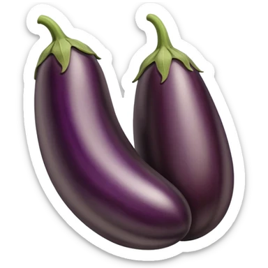 Brown eggplant with vein sticker