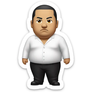 Fat yakuza man sticker