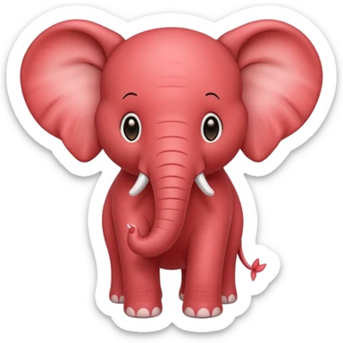 Strawberry elephant sticker