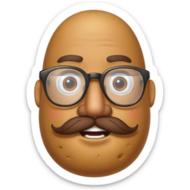 hipster potato head sticker