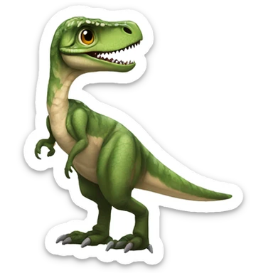 Velociraptor com roupa de princesa sticker