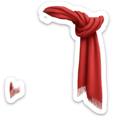 Red scarf on tree sticker