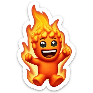 Sour patch kid on fire sticker
