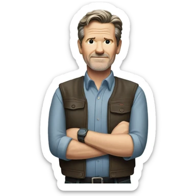 reed hastings crossing hands pose netflix founder sticker