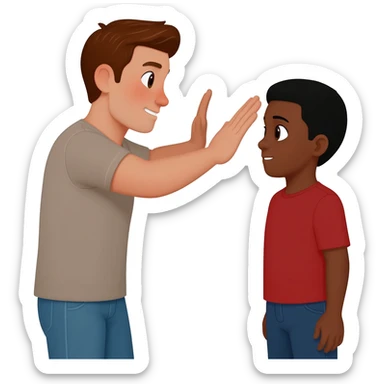 lightskin male slaps black boy sticker