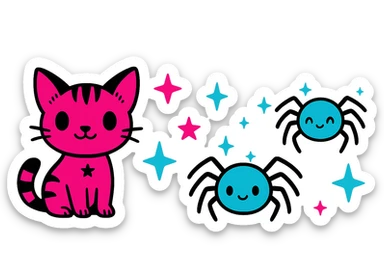 Remove the background and any text from this goth banner, keep it cute, expressive, minimal, in the style of imagen-4-fast-KaUtLiSA10F, with a transparent background. sticker