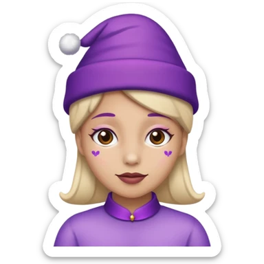 Purple butterfly,Christmas Hat sticker