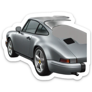porsche 911 gray sticker