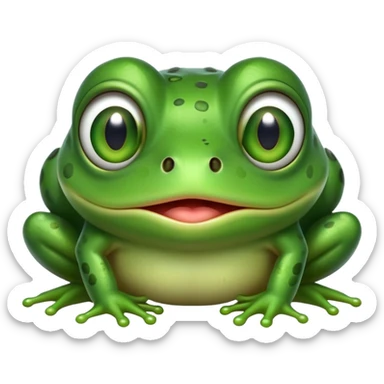frog pretending to be scary but looking adorable instead sticker