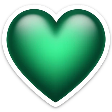 dark green heart sticker