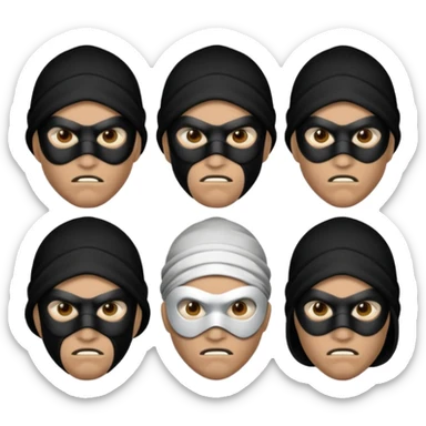 Hoodlums with shisty masks and switches  sticker