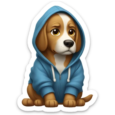 Chill dog with a hoodie sticker