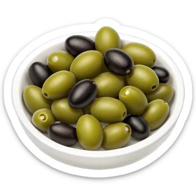 black and green olives cut into pieces like a toppings sticker