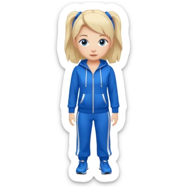 girl walks in a tracksuit  sticker