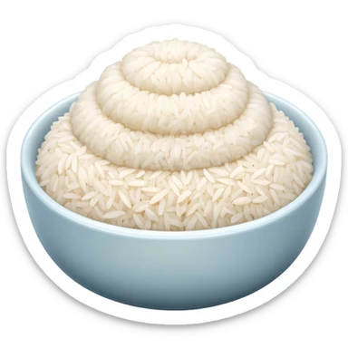  pure white rice, bowl is white sticker
