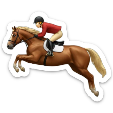 Jumping horse sticker