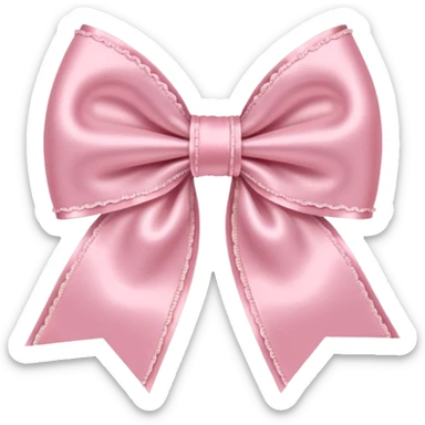 Cute pastel pink bow sticker