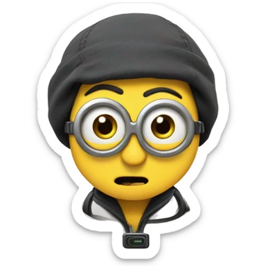 Despicable Me 4 minion with mind control sticker