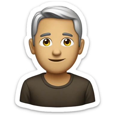 chico con ordenador, rubio sin gafas, de enfrente sticker