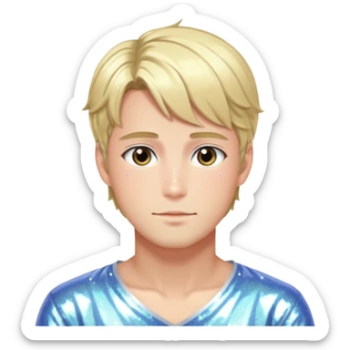 Norwegian handsome romantic shoujo anime man beautiful sparkly shiny aesthetic  sticker