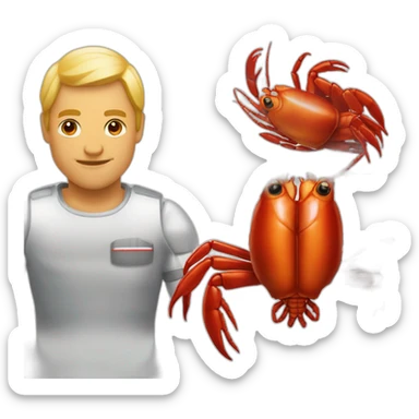 Deux homard qui ce tiennent par la pince sticker