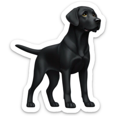 Labrador Retriever black full body sticker
