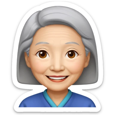 asian grandmother recent more simple sticker