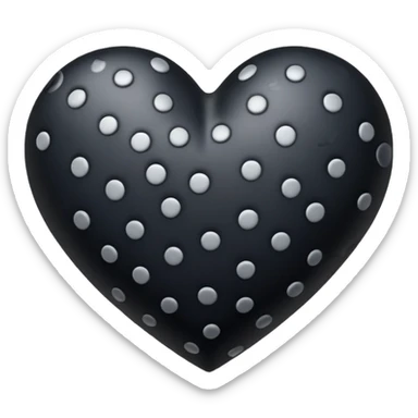 Spotty black heart sticker