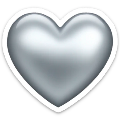 Sparkly silver heart emoji  sticker